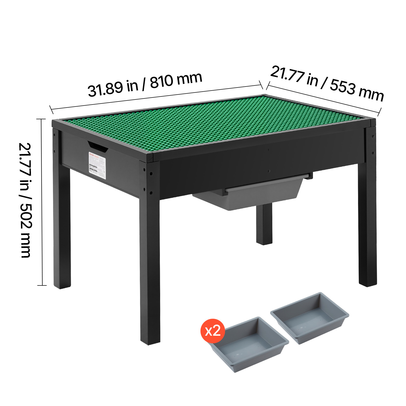 VEVOR Kids Wooden Activity Table 32*24*20inch / 36*19*15inch Multi-Purpose Activity Play Table with Storage