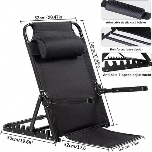 lifting bed backrest adjustable bed backrest for sitting up in bed portable disability nursing backrest for neck head lumbar support breathable fabric 6 gears adjustable