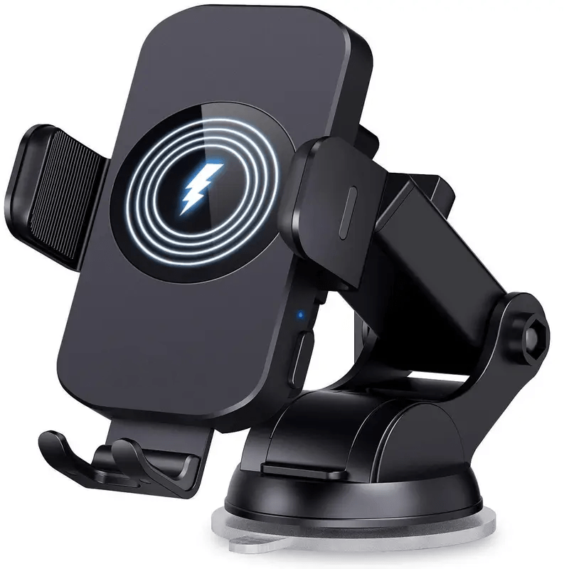 TEMU Ultra-fast 15w Rapidwireless Car Charger - Clamping Phone Mount For Iphone 15 14 11 Pro Max, Galaxy S23 S22 S21 - -free, Seamless