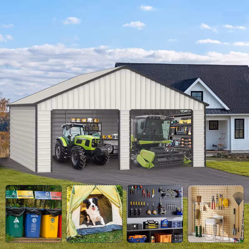 chery industrial 23x22 10x20 13x20 metal garage sheds with side door galvanized steel storage buildings Product details 18