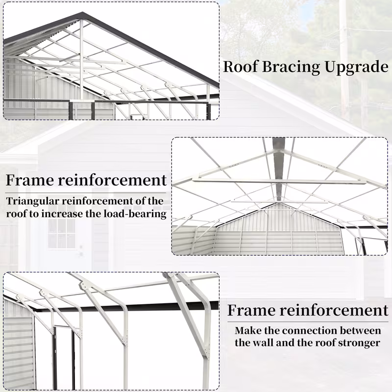 chery industrial 23x22 10x20 13x20 metal garage sheds with side door galvanized steel storage buildings Product details 15