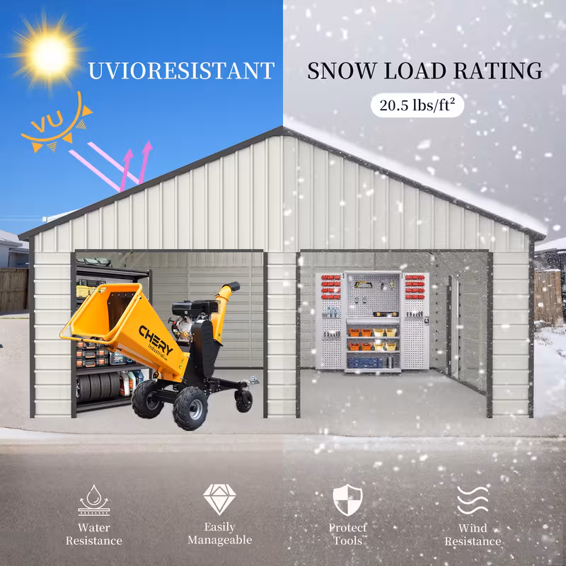 chery industrial 23x22 10x20 13x20 metal garage sheds with side door galvanized steel storage buildings Product details 16