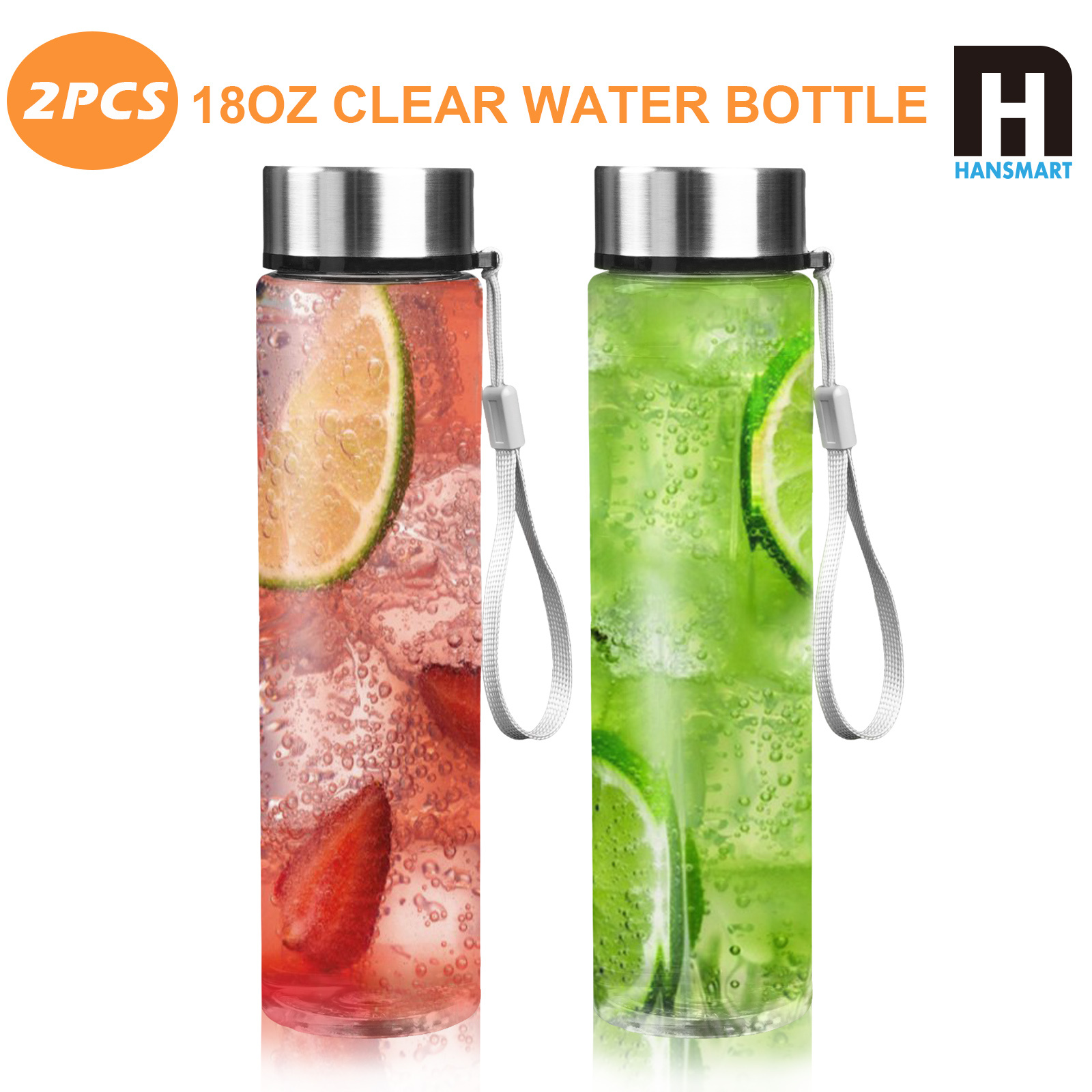 TEMU 2/4pcs 18oz Reusable Plastic Tumblers With Lids & Straws, Large Cold Drink Cups For Iced Coffee, Durable Travel Mugs For Summer Outdoor Party &