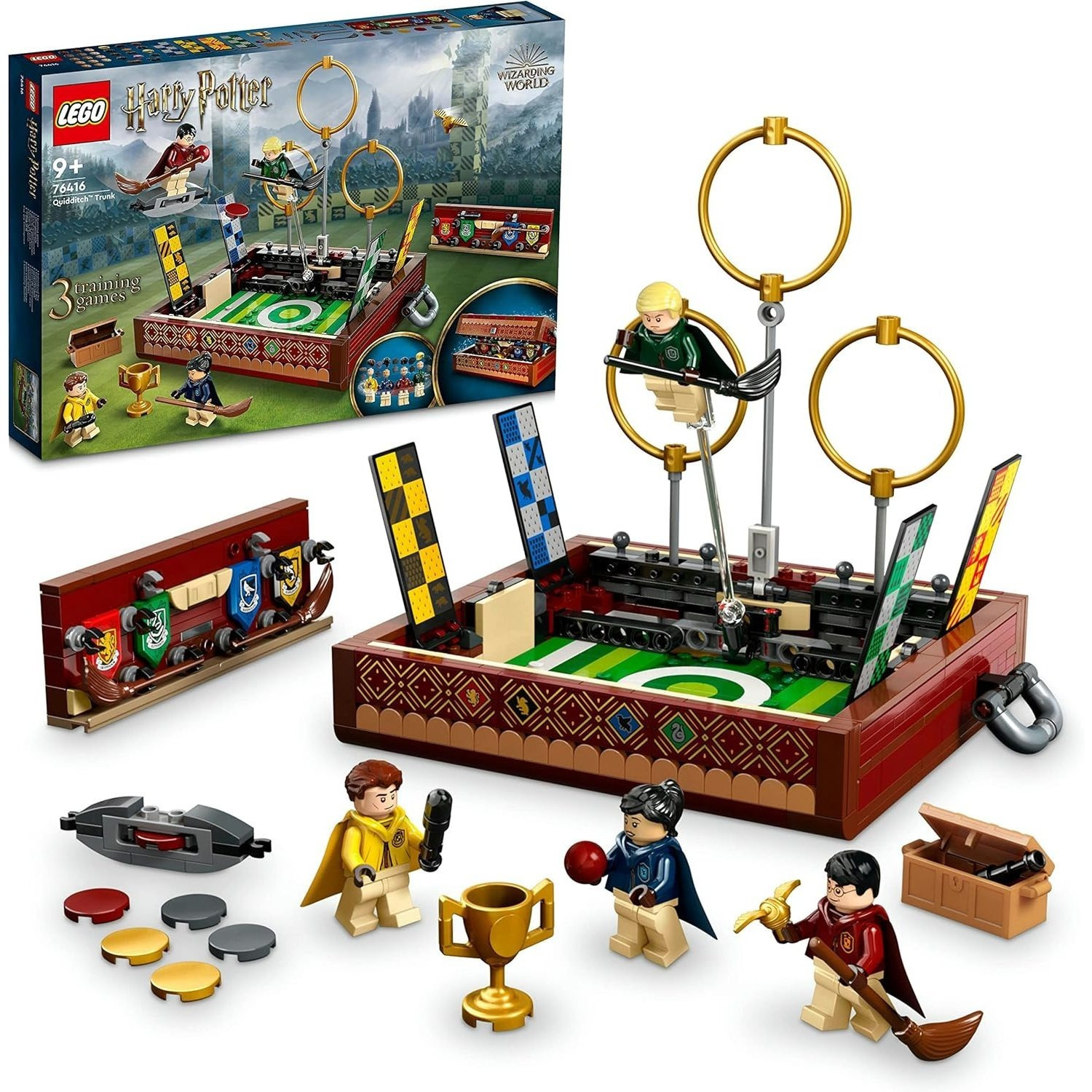 TEMU Harry Potter Quidditch Trunk Playset For 1 Players With Of , Diggory, And Golden , Travel Toy 76416
