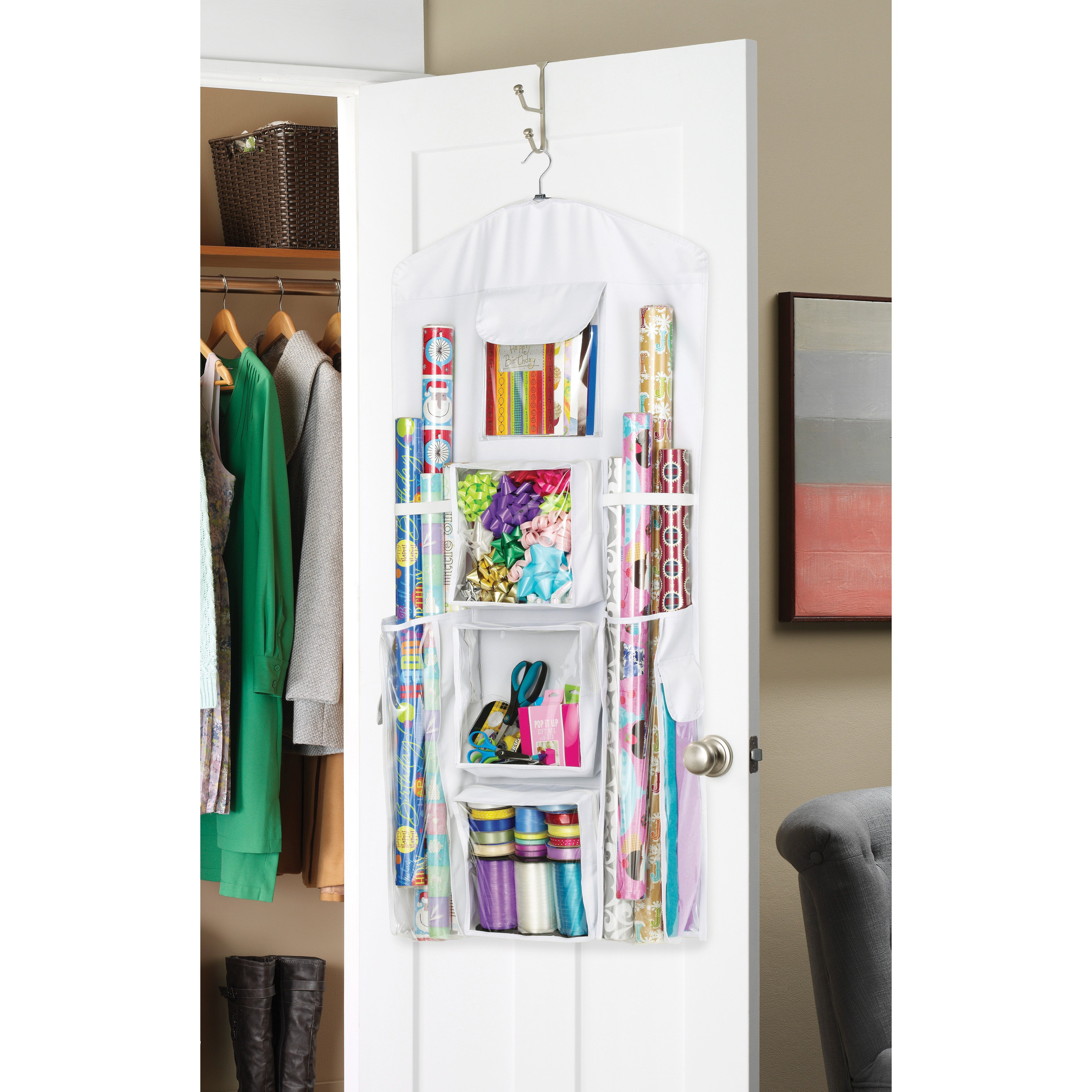 Gift Wrap Organizer - School, Office, And Occasions, Ideal For Halloween Gift Storage, Your Wrapping Supplies Neat And