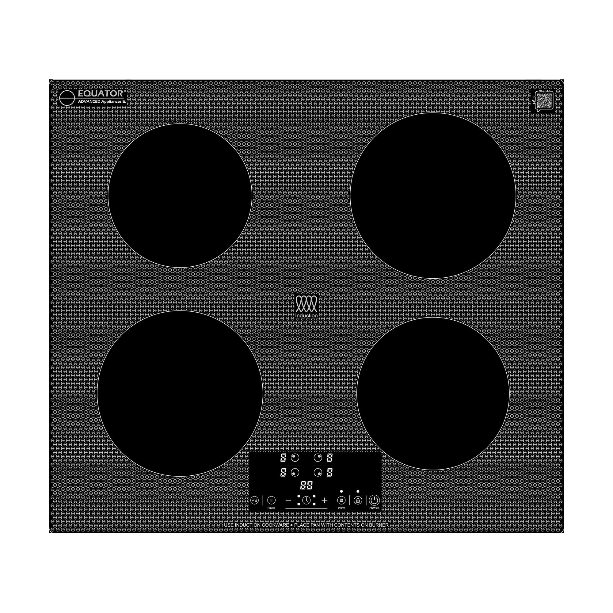 Equator 24" Built-In 4 Burner Induction Cooktop 240V