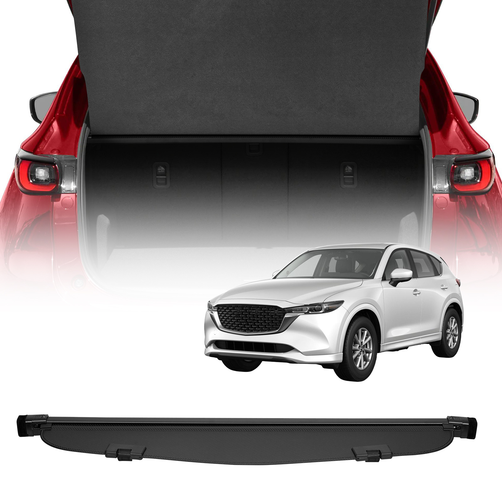 Vevor Retractable Cargo Cover Trunk Shade For 2017-2025 5-seater