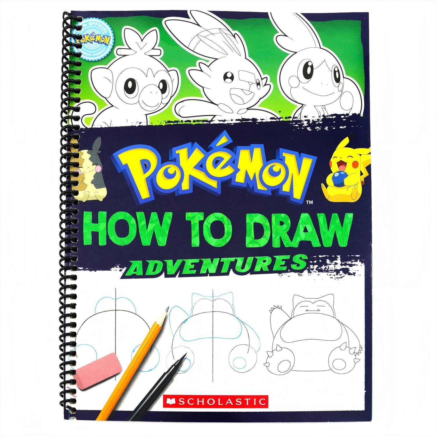TEMU How To Draw Adventures (pokémon) (spiral-bound)