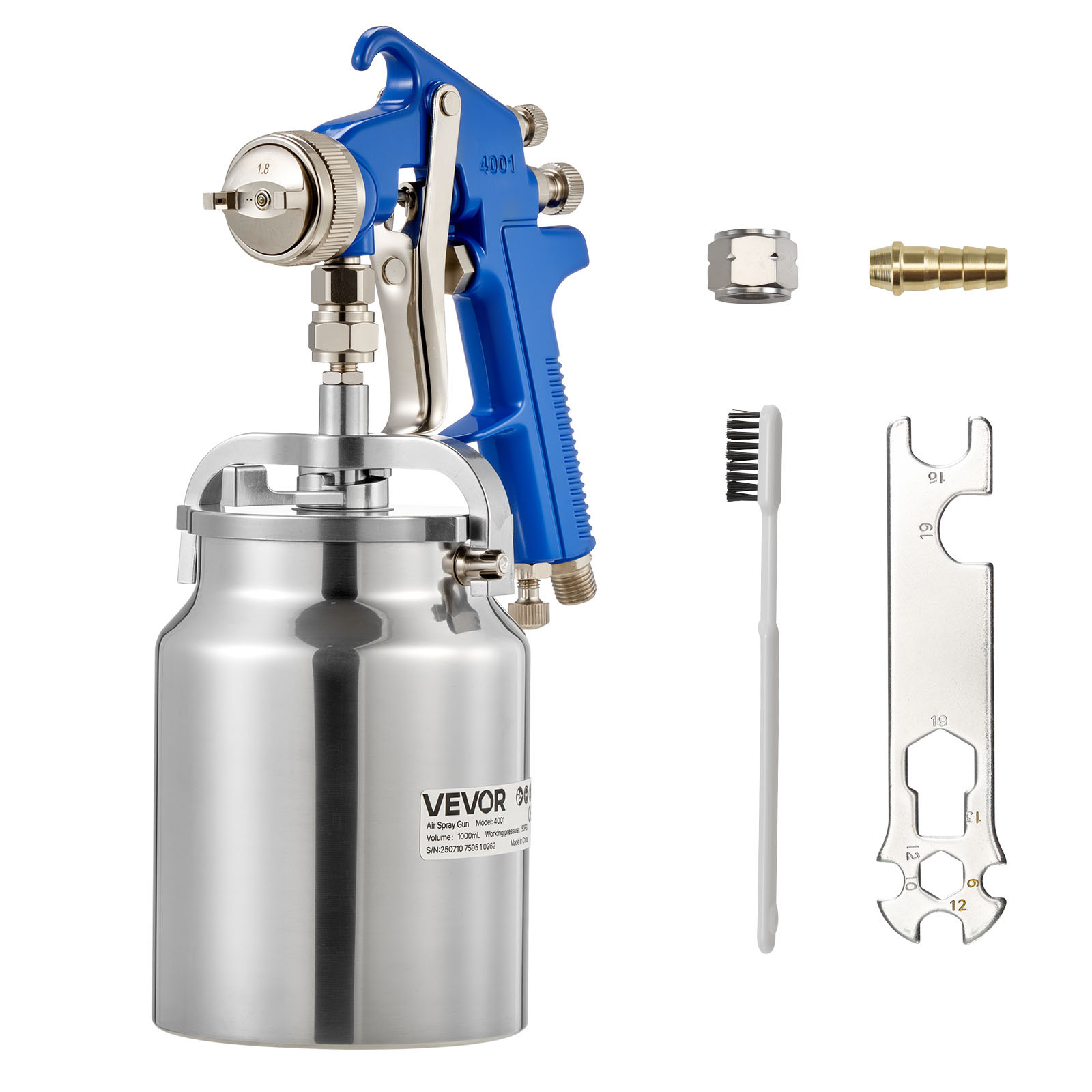 TEMU Vevor Siphon Feed Spray Gun High Atomization Air Paint Spray Gun 1.8 Mm Nozzle
