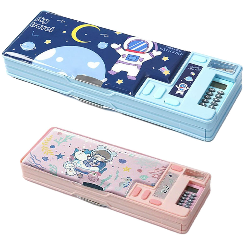 pen and pencil organizer case - pen pencil case | pencil holder pouch | pencil holder for student supplies | cartoon school up organizer box for home, apartment, school (random colors) Product details 0
