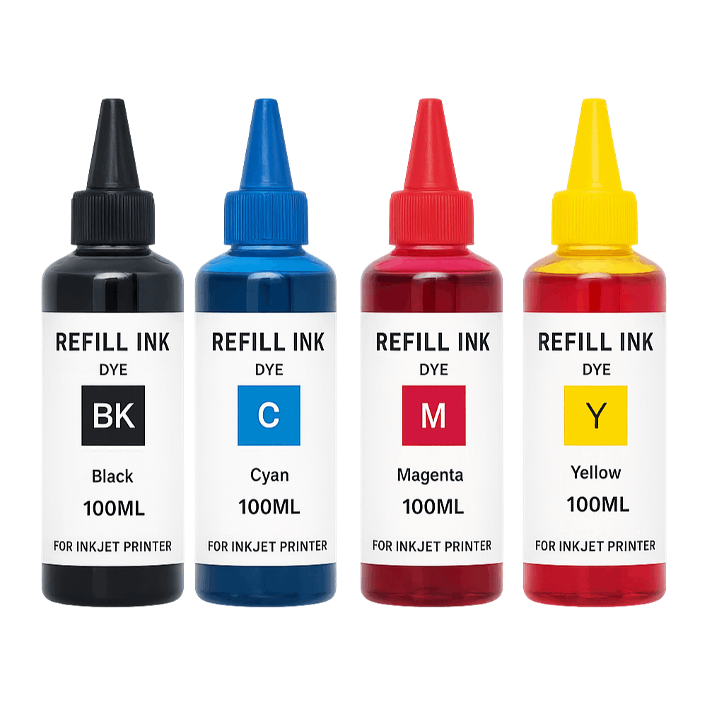 100ML Universal Refill Ink Bottles for Inkjet Printers Dye Ink for Bulk Ink Kit