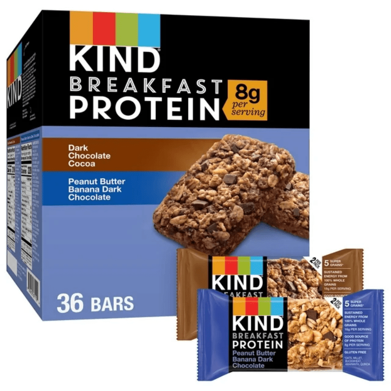 TEMU Kind Breakfast Protein Bars Variety Pack, 18-count – Gluten-free Morning Energy Bars With Whole Grains & 8g Protein