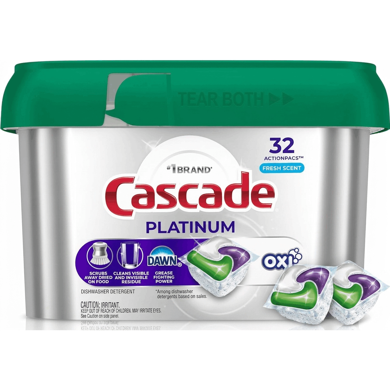TEMU Cascade Platinum Dishwasher Pods Dishwasher Detergent Dish Detergent Soap Fresh 32 Count
