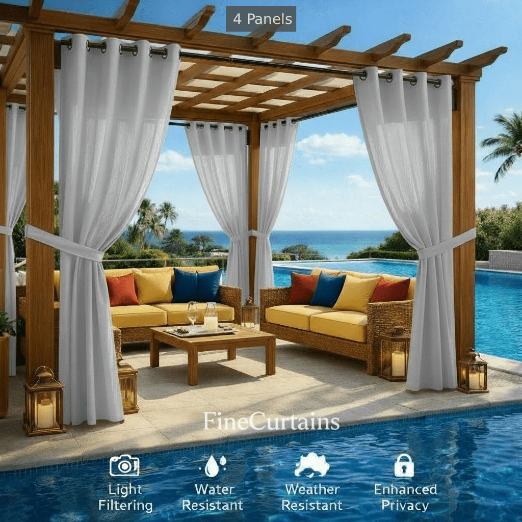 outdoor curtains waterproof sold on Temu United States