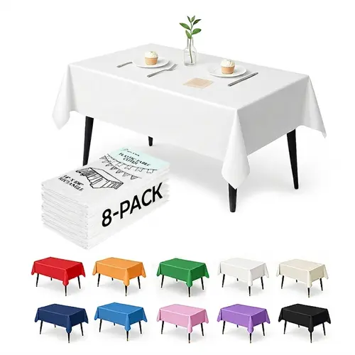 Plastic Rounded Rectangular Table Top plastic round tablecloth sold on Temu United States