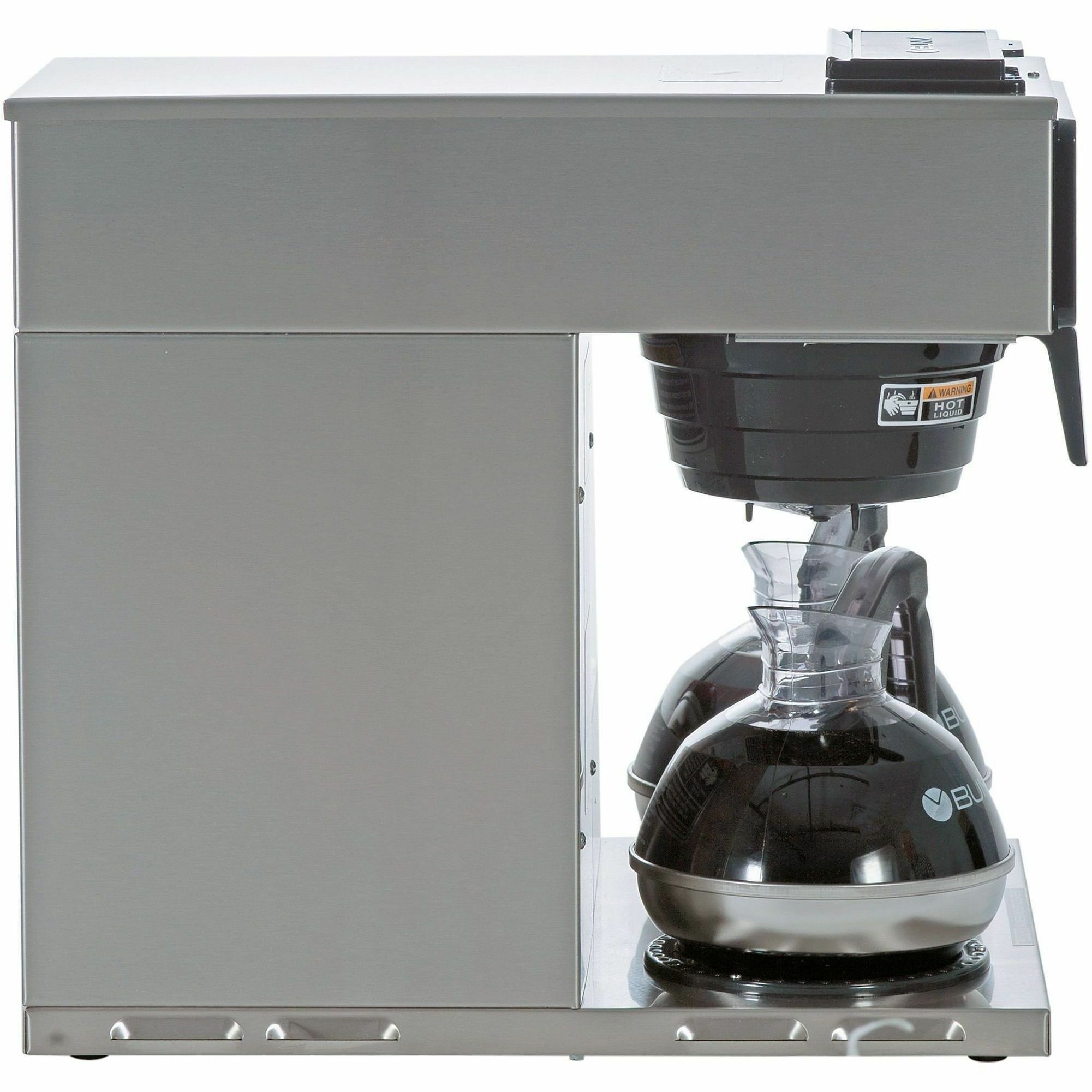 bunn 12 cup low profile pourover coffee   with 3 warmers 12 cup s   stainless steel Product details 0