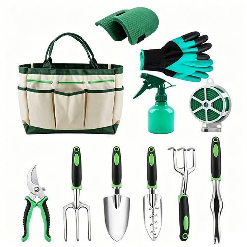 10 set gardening tool aluminum gardening tools with durable storage tote bag a great gardening gift for friends
