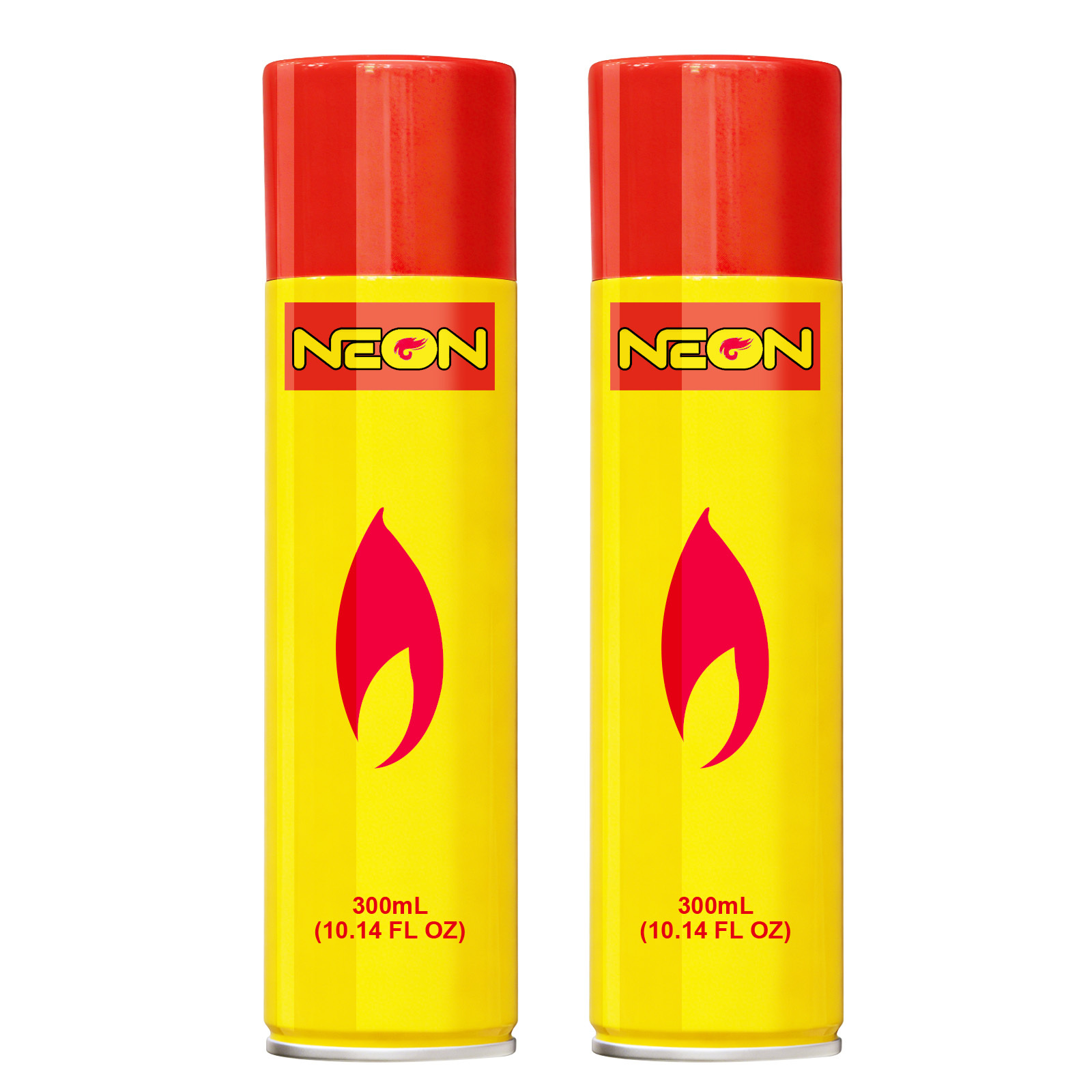 TEMU Neon 2 Disposable Lighter Portable Inflatable Cans - Quick Refill, (300ml/can)
