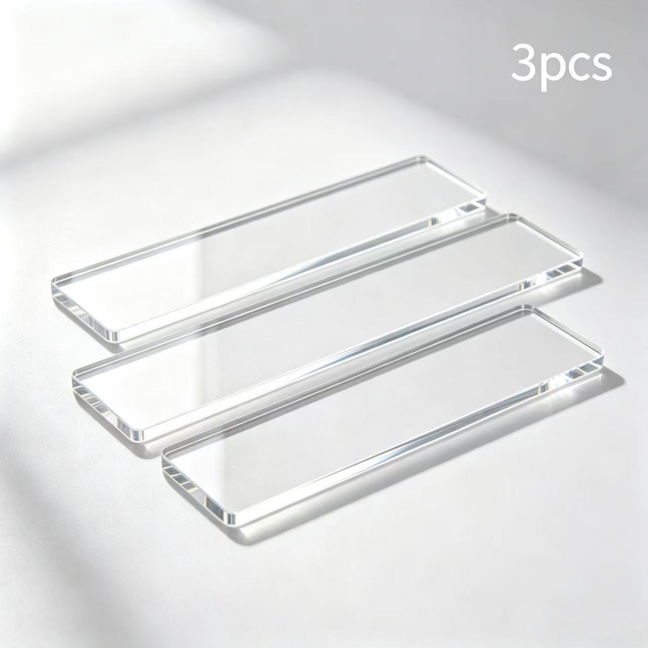 TEMU Blank Rectangular Acrylic Board, Thickness 1cm Clear Acrylic Glass Sheet, Smooth Plastic Acrylic Panel For Displays (6x20cm)