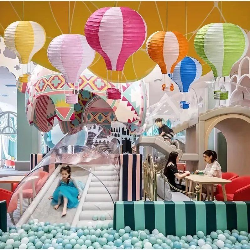 12" Folding Air Balloon Paper Lantern Wedding Birthday Party Decor; 6 Rainbows Or 5 Strips