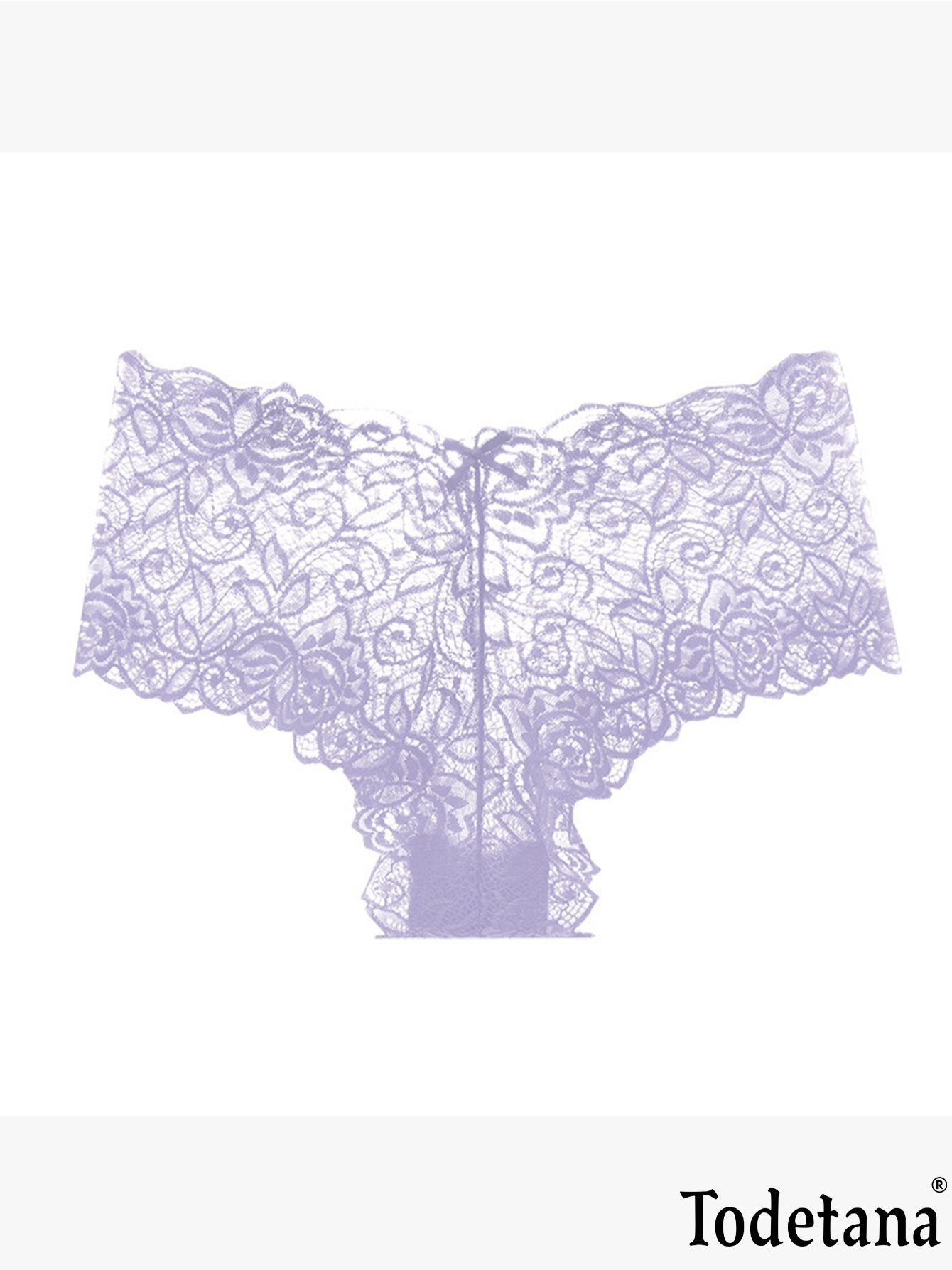 A Set of 6 Randomly Selected Floral Print Lace-Trimmed Women'S Panties, Breatha… - Image 8