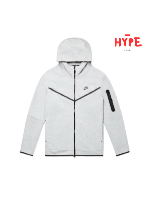 sportswear tech fleece full zip hoodie black dark grey white