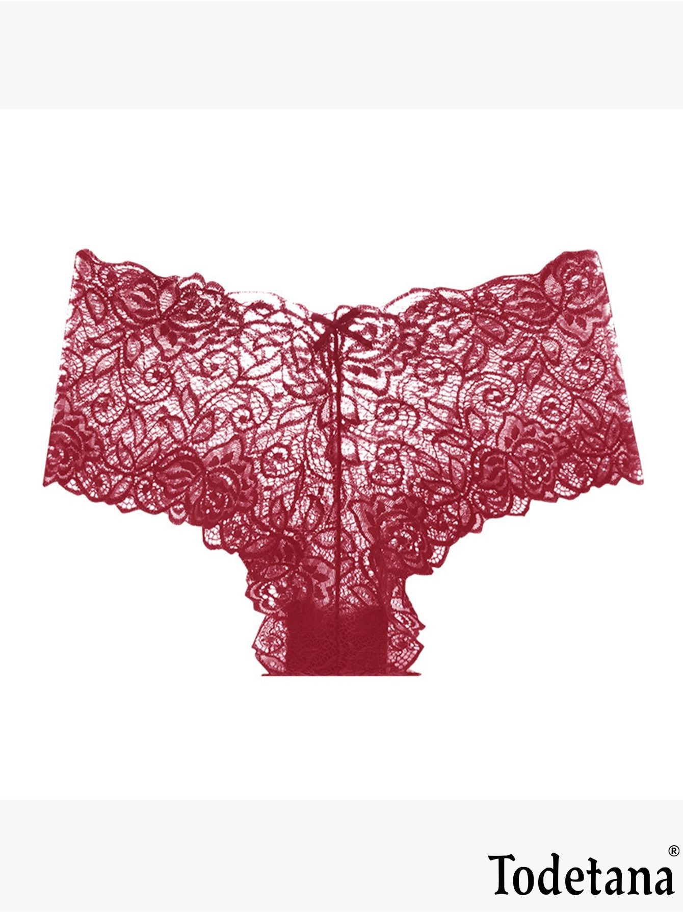 A Set of 6 Randomly Selected Floral Print Lace-Trimmed Women'S Panties, Breatha… - Image 5