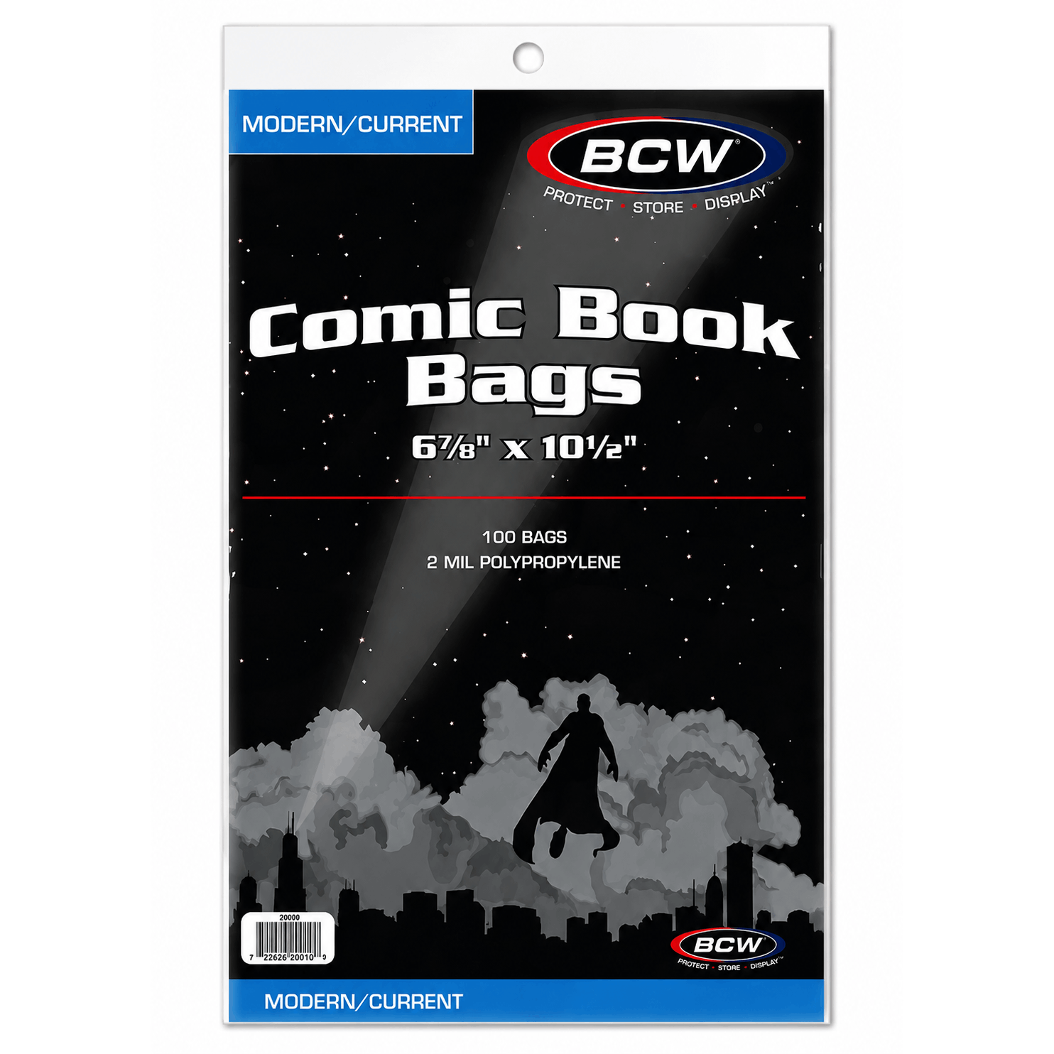 TEMU Bcw Comic Bags Modern/current – 100 Or 200 Pack | 6 7/8" X 10 1/2" Clear Sleeves, 2 Mil, Acid-free