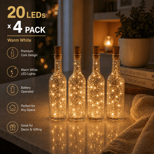 20 leds wine cork lights pack of lights 39 in fairy lights wine bottle lights party decor christmas