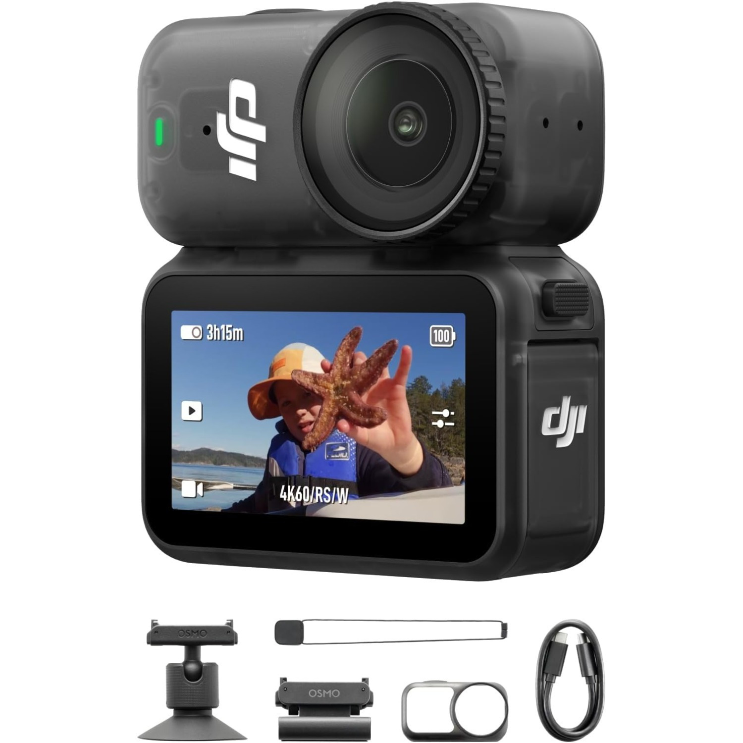 Temu: Nano Standard Combo 128gb Activated 4k Action Camera 10m Waterproof Magnetic Wearable Vlog Mini Cam Fast Charging 3 Hour