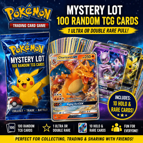 trading card mystery random tcg cards with 1 ultra or double rare pull 10 rare cards fun for collecting trading