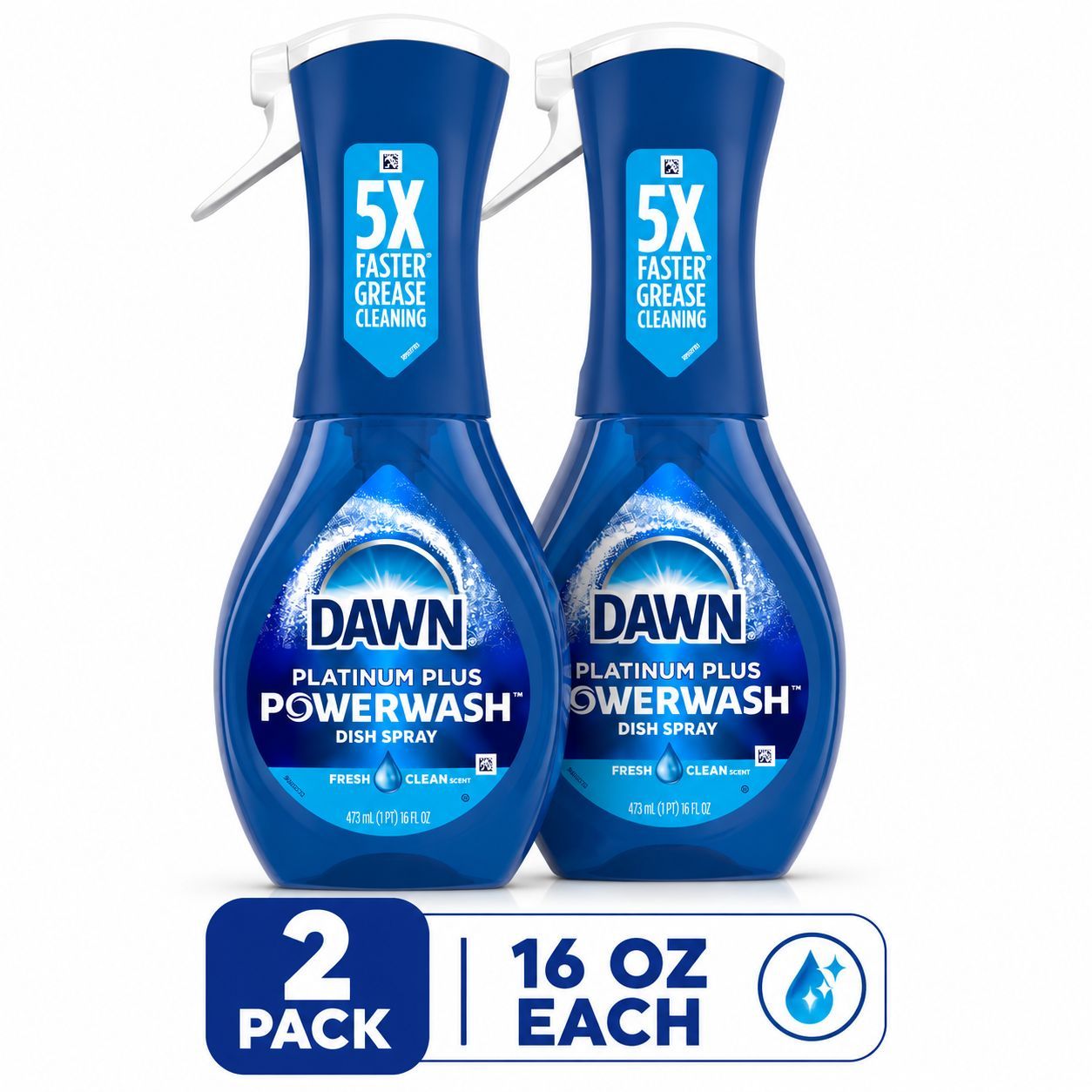 Case of 6, 16 Ounce Spray Bottles, Dawn Professional Heavy Duty Powerwash Dish Spray