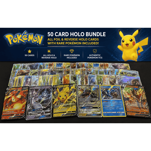 bundle all foil reverse cards with rare included authentic tcg lot