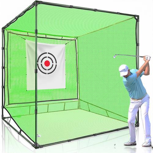 golf cage net 10 10 ft heavy duty practice net with and suitable for backyard garages indoor practice and