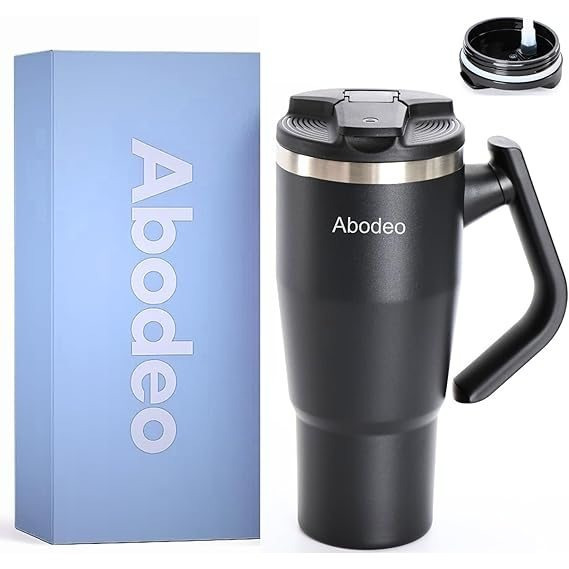 32oz Insulated Tumbler For Drinks &ndash; Double Wall Leakproof Travel Mug With Straw For Coffee, Gym, Office And Travel