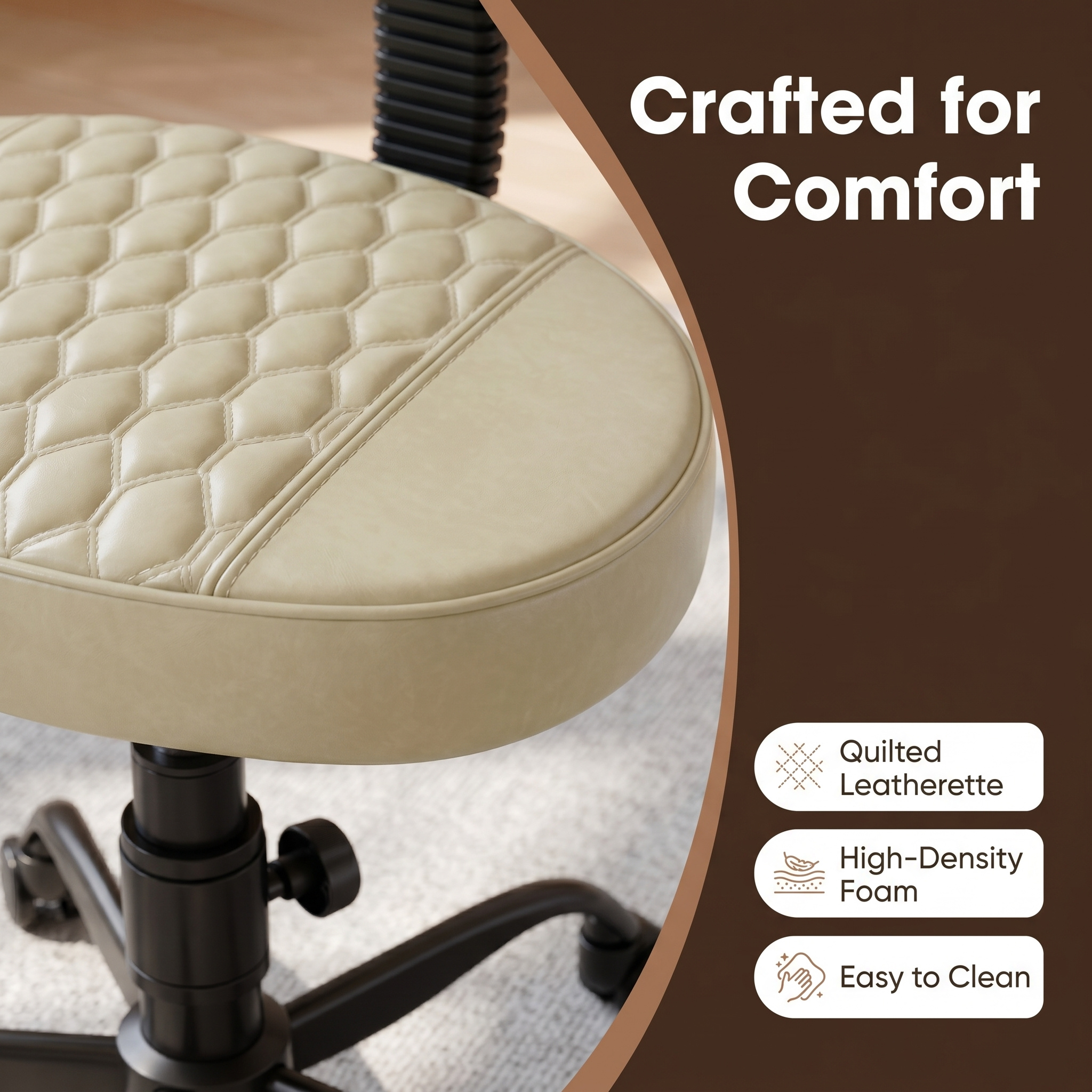 Cross Legged Office Chair with Wheels, Adjustable Height Ergonomic Kneeling Desk Chairs, Meditation Chair With 360°Rotating Footrest, Lumbar Support, for Meditation Yoga, Home Office