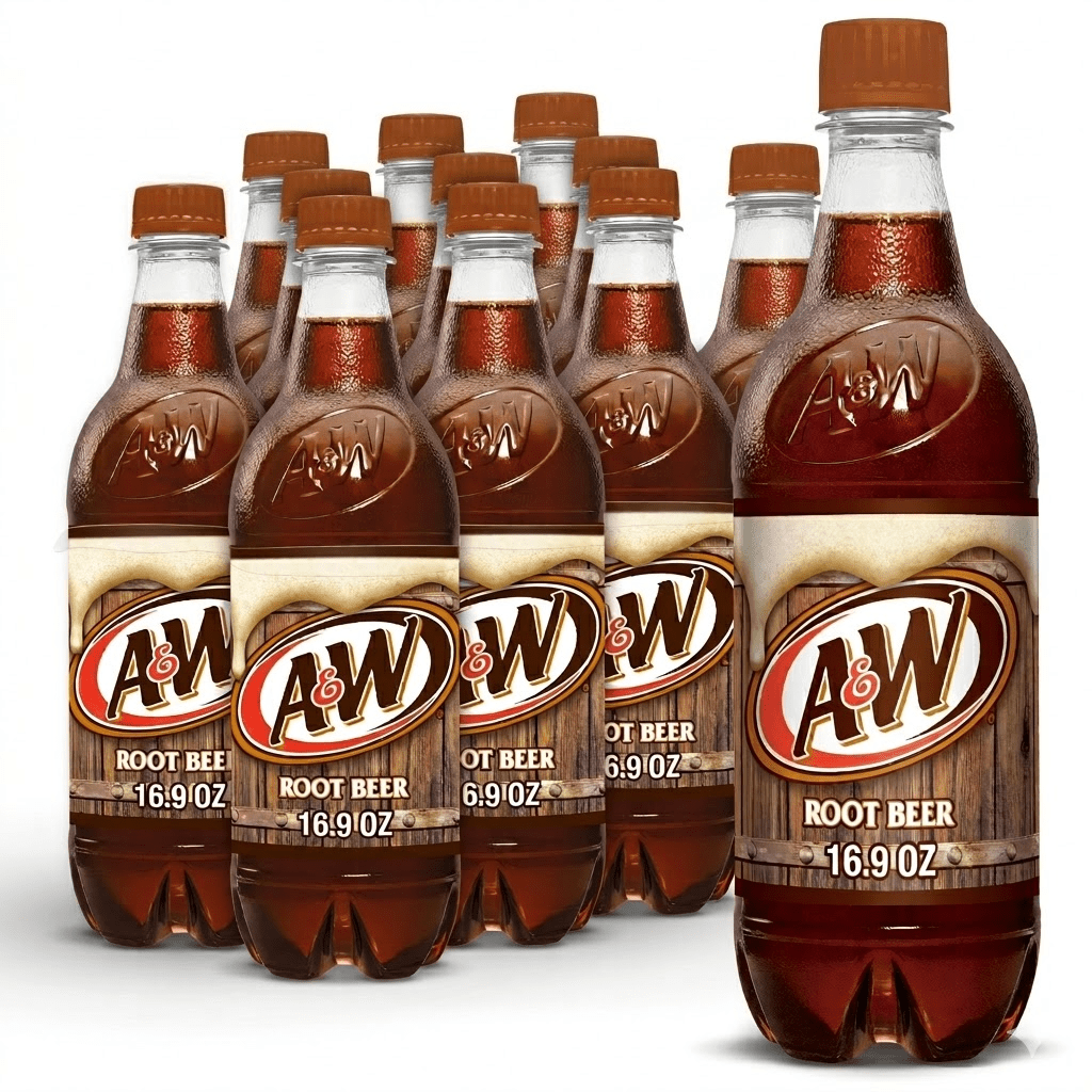 Root Beer Soda Pop, 16.9 fl oz, 12 Pack (2 x 6 Pack Bottles)