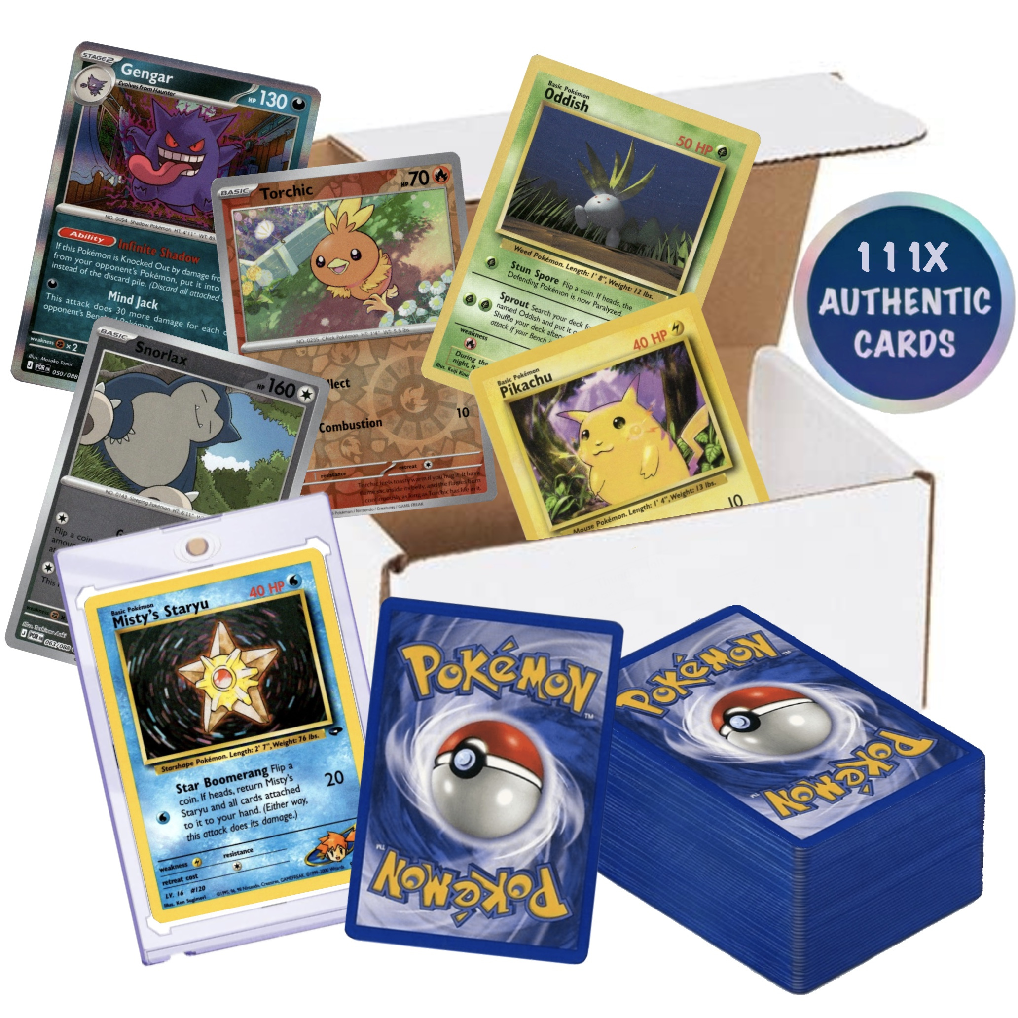Collector’s Battle Bundle | 1x Vintage WOTC Pokémon Card + 110x Modern Cards | Holo Foils & Rares Included! | Perfect Gift for Collectors & Kids!