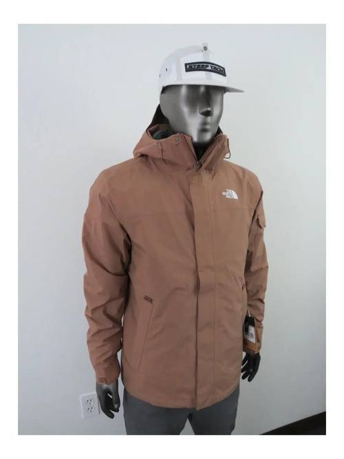mens 3 in 1 waterproof hooded jacket latte