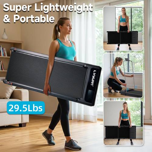 treadmill with incline folding foldable electric treadmills for home small 0 6 2 8km h walking pad with handle in 1 portable under desk treadmill remote control led display without battery walking or running for home office gifts