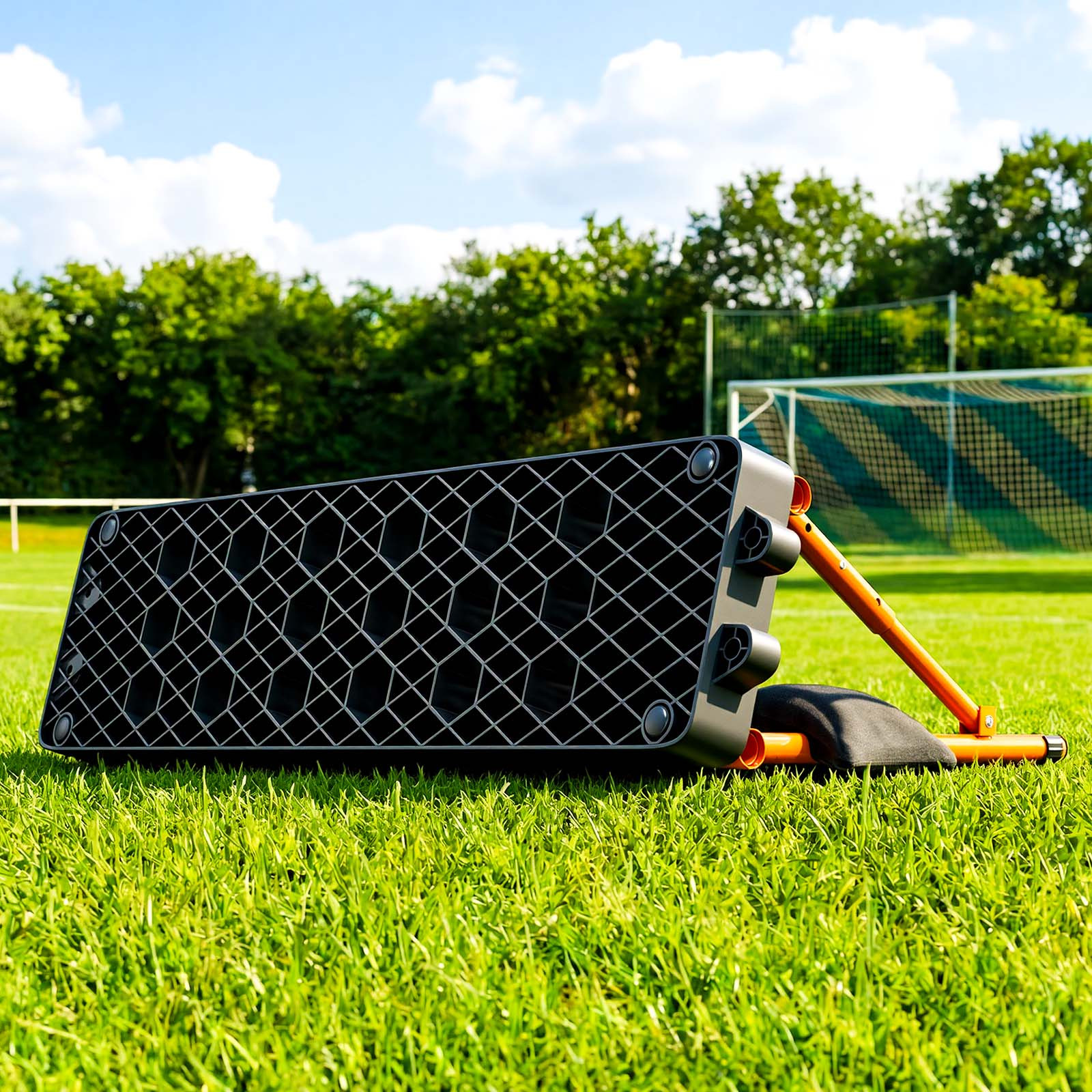Vevor Soccer Rebounder Board, 37.4 X 9.8 In Portable Soccer Rebound Wall, Sports Trainer, 3 Adjustable , Easy Setup Ball Practice Equipment For Passing & Reaction Skills
