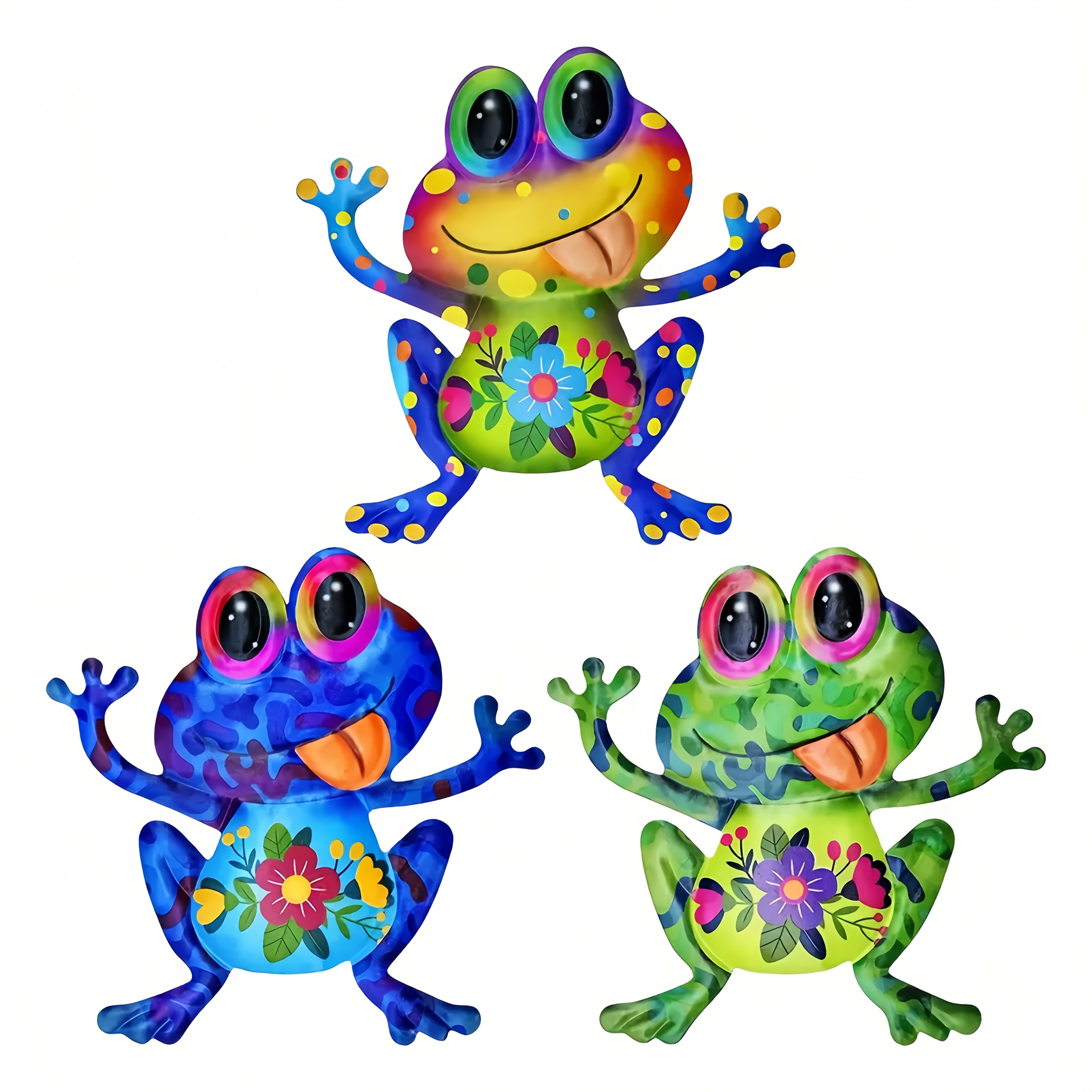 TEMU 3pcs Vibrant Car Stickers - Colorful Waterproof Pvc Vinyl Decal - Smooth Hole Adhesive Sticker For Cars Trucks Suvs Motorcycles - Animal Pattern