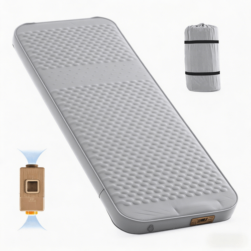 insulated sleeping mat 4 season camping pad 4 thick self inflating sleeping pad with memory foam electric pump for travel car tent cot