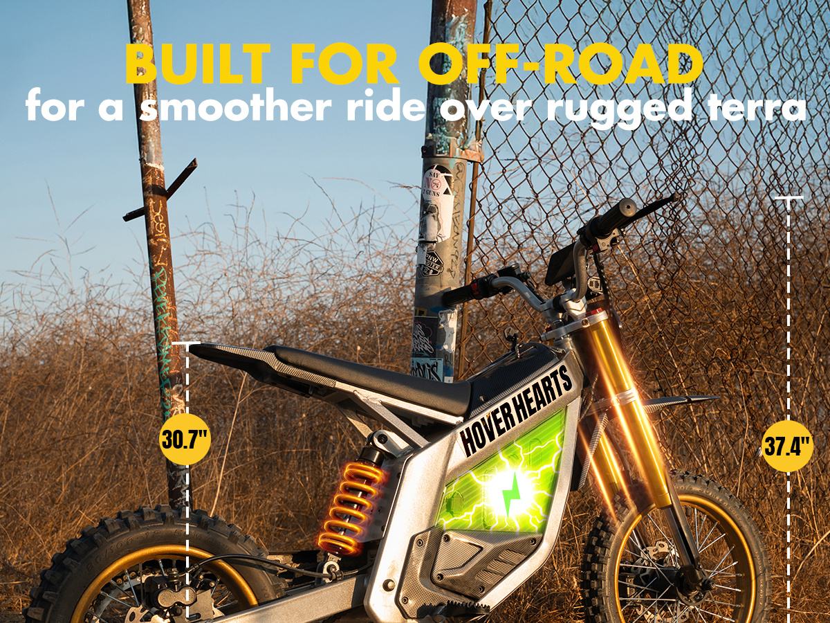 powerful 3000w electric dirt bike for adultsand teens all terrain off road motorcycle 8 inch alloy wheels heavy duty frame ledheadlights 250 lbs   load suitable fordrifting and off road riding Product details 4