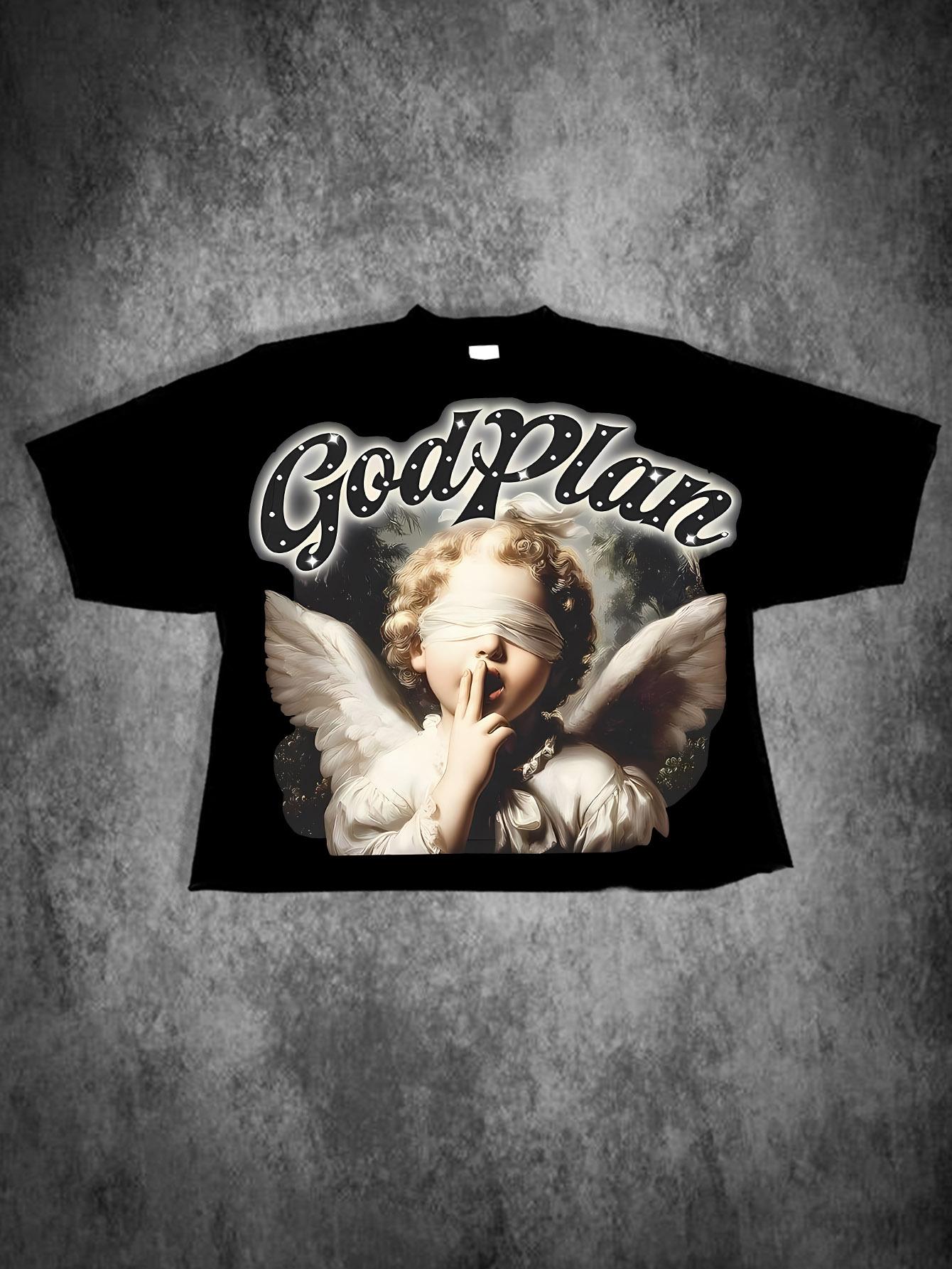 godplan is an american streetwear label offering a vintage angel graphic tee   urban   fashionable   and   social settings