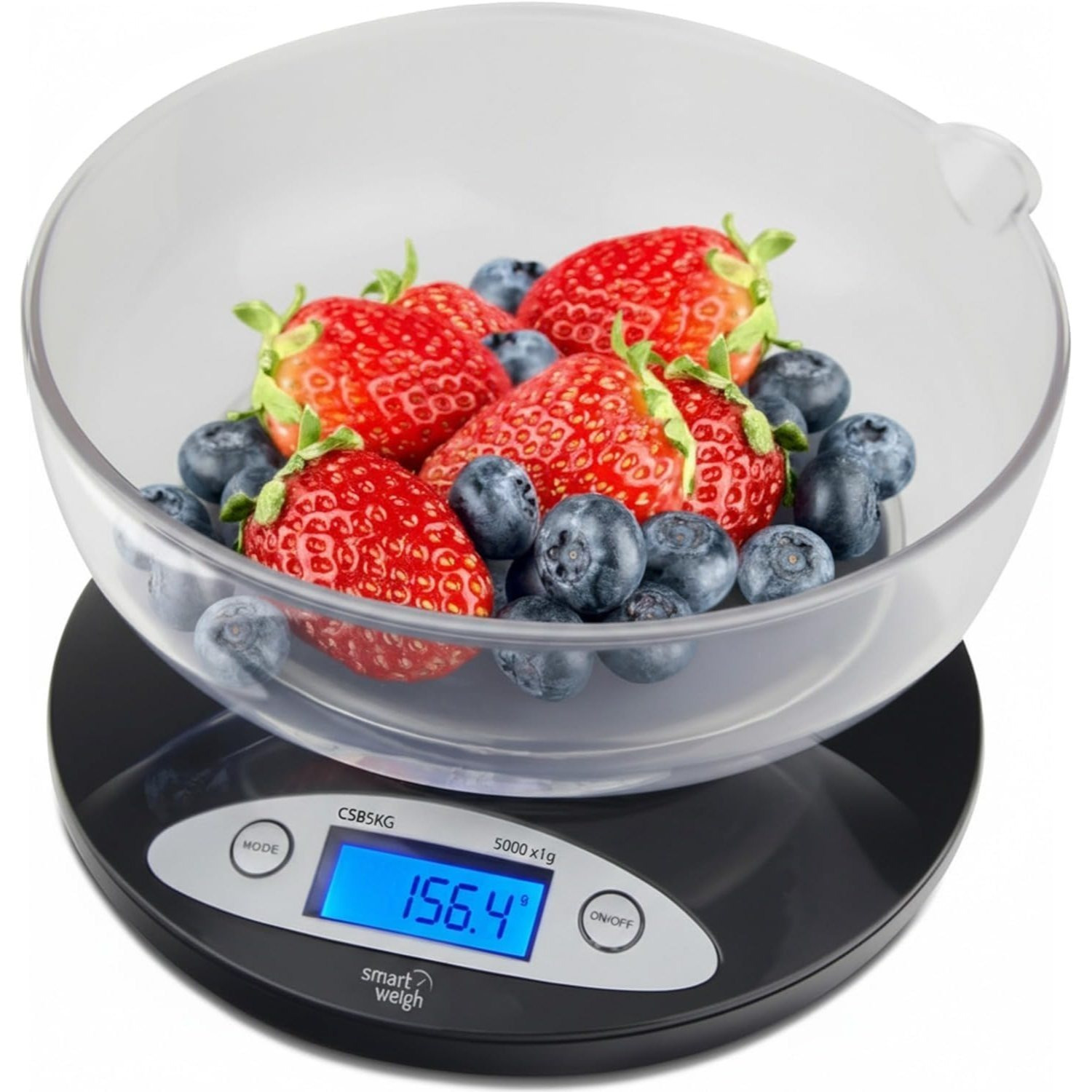Digital Kitchen Scale With Removable Bowl &ndash; 11lb/5kg Capacity, 0.1oz/1g Precision &ndash; High Food Scale For Baking, Cooking & Meal Prep (black)