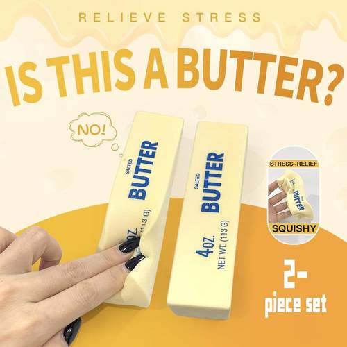 2pcs slow rising stick 2 pack butter fidget toy for office desk anxiety relief portable sensory squeeze toy for adults travel