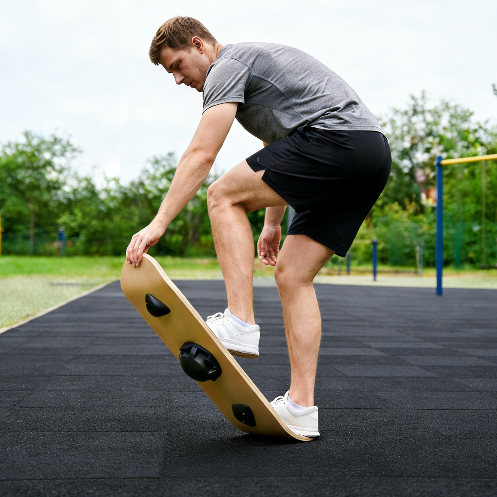 Vevor Balance Board, Wobble Board Trainer For Adults 3-level , Premium Wooden Balance Training Equipment, Slip-resistant Surface For Core Workout, Standing Desk Exercise, Home Gym, Yoga