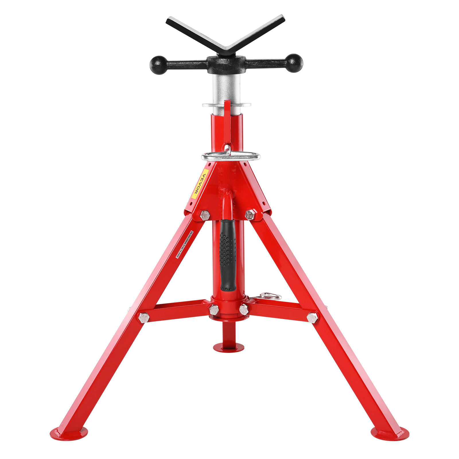 TEMU Vevor V Head Pipe Stand 1/8-12 Inch Capacity, 24-42 Inch Adjustable Height, 2500 Lbs Load Capacity Pipe Stands, Portable Folding Support Stands