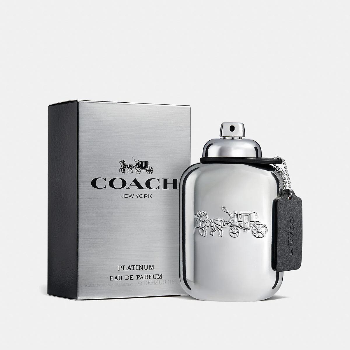 Coach Platinum Eau de Parfum for Men 3.3oz / 100ml | Warm Vanilla Woody Fragrance | Long-Lasting Men's Perfume